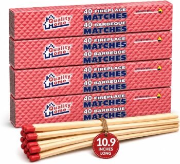 Quality Home Extra Long Wooden Safety Matches 4pack