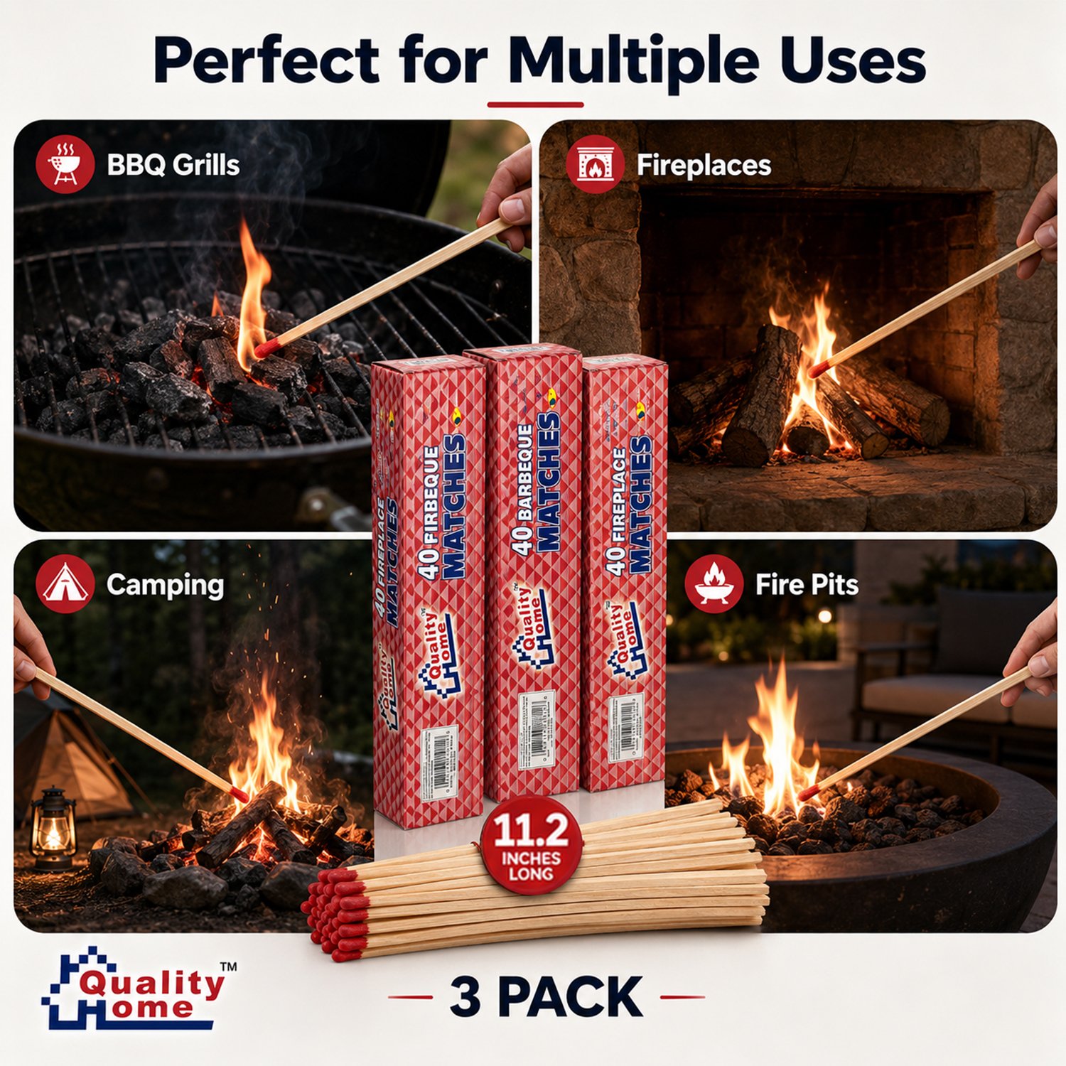 quality Home Extra Long Matches details 4