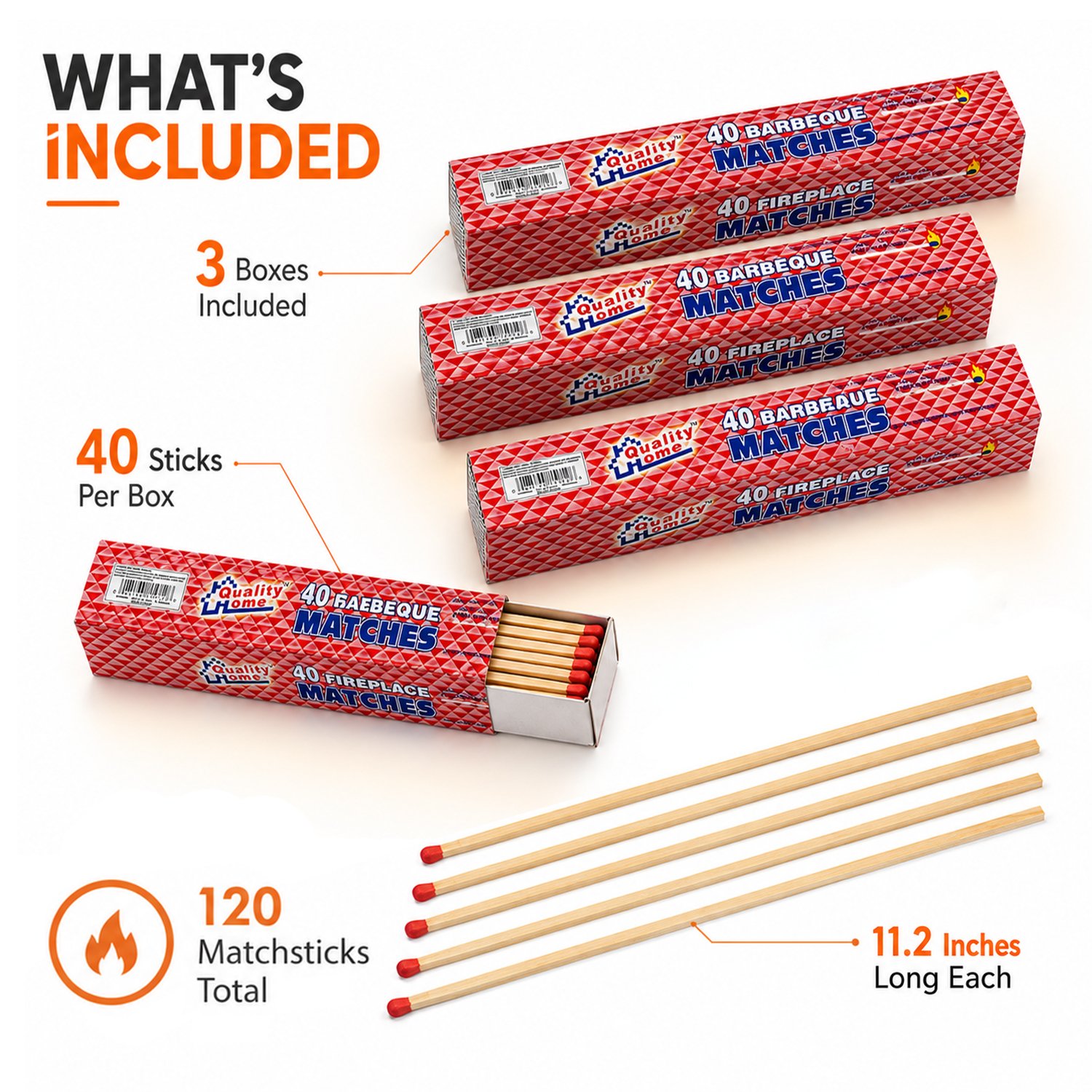 quality Home Extra Long Matches
